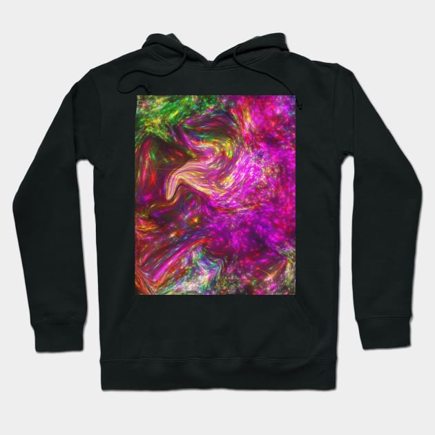 Wavy abstract Galaxy, Hoodie by Joelartdesigns